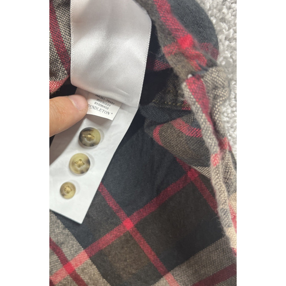Pendleton Flannel Shirt Mens Extra Large Mason Cotton Button Down Outdoors Brown - Picture 5 of 11